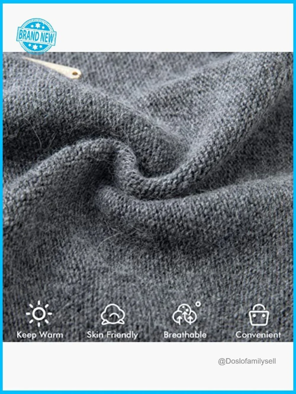 Knit Slouchy Beanie Soft Warm Winter Hat Cashmere Blend Ski Cap